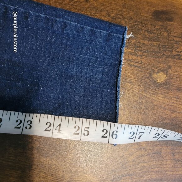 Levi's Jeans 28 Super Skinny 310 Shaping Mid Rise Raw Hem Dark Wash Western - Picture 10 of 13